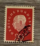 [Presidente federale Theodor Heuss - Filigrana: DBP e crocifere, Scrivi EI2]