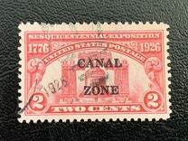 [Liberty Bell- US Stamp Overprinted "CANAL/ZONE", Distance between Lines 5 mm, Tip O]