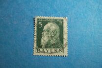 [The 90th Anniversary of the Birth of Prince Luitpold - Type I: Small 9 and no Foot on 1 in "1911". Type II: Large 9 and Foot on 1 in "1911", тип F3]