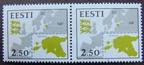 [Estonian Flag and Map, type BW]