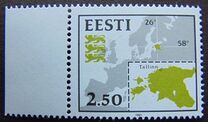[Estonian Flag and Map, type BW]