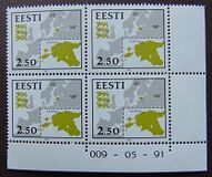 [Estonian Flag and Map, type BW]