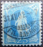 [Svizzera in piedi - Carta: bianca - Filigrana: Marchio di controllo 1 (croce all'int. dell'ovale), Scrivi M7]