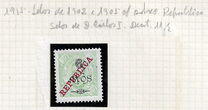 [Issues of 1902/1905 Overprinted "REPUBLICA", Tipi AP5]