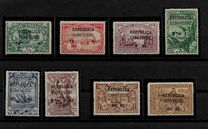 [Vasco da Gama Issue - Macao Postage Stamps Surcharged, type M]