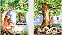 [EUROPA Stamps - Stories and Myths - Slavic Divinities Perun and Mokoš, tip VG]