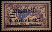 [French Postage Stamps Overprinted "MEMEL" and Surcharged, प्रकार B9]