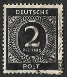 [1a edizione del Consiglio di controllo alleato - A Berlino e nella zona sovietica valido fino al 1948-07-31 - Filigrana: DEUTSCHE POST multipla, discendente , Scrivi A1]