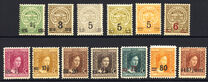 [Stamps of 1906-19 Surcharged with New Value and Bars in Black or Red, tip M]