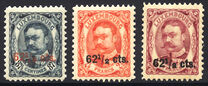 [Nos 81,83 and 84 Surcharged in Red or Black, typ K]