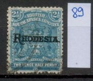 [Overprinted "RHODESIA.", type K11]