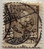 [King Christian IX, 1818-1906 - Horizontal Lines in Background in Oval, Scrivi M3]