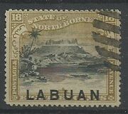 [Not Issued North Borneo Stamps Overprinted "LABUAN" - Overprint on Country Name Instead of Value, Tipe P1]