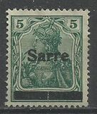 [German Empire Stamps Overprinted "SARRE", type A3]