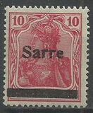 [German Empire Stamps Overprinted "SARRE", type A5]