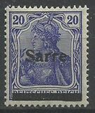 [German Empire Stamps Overprinted "SARRE", type A7]