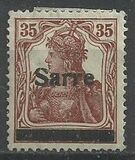 [German Empire Stamps Overprinted "SARRE", type A10]