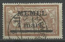 [French Postage Stamps Overprinted "MEMEL" and Surcharged, type B8]
