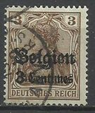 [German Empire Postage Stamps Surcharged "Fr. and C." or "Centimes" & Overprinted "Belgien", type A]