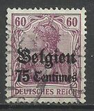 [German Empire Postage Stamps Surcharged "Fr. and C." or "Centimes" & Overprinted "Belgien", type A5]