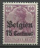[German Empire Postage Stamps Surcharged "Fr. and C." or "Centimes" & Overprinted "Belgien", Tüüp A5]