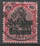 [German Empire Postage Stamps Surcharged "Fr. and C." or "Centimes" & Overprinted "Belgien", Tüüp A6]
