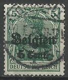 [German Empire Postage Stamps Surcharged "F and Cent" & Overprinted "Belgien", type B2]