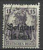 [German Empire Postage Stamps Surcharged "F and Cent" & Overprinted "Belgien", type B5]