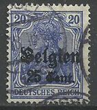 [German Empire Postage Stamps Surcharged "F and Cent" & Overprinted "Belgien", type B8]