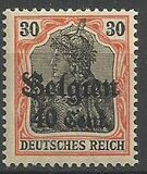 [German Empire Postage Stamps Surcharged "F and Cent" & Overprinted "Belgien", type B9]