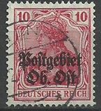 [German Empire Postage Stamps Overprinted "Postgebiet Ob. Ost", 類型 A4]