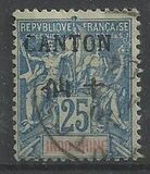[indochina Postage Stamps Overprinted "CANTON" in Black, වර්ගය A24]
