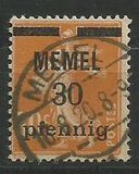 [French Postage Stamps Overprinted "MEMEL" and Surcharged, type B3]