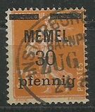 [French Postage Stamps Overprinted "MEMEL" and Surcharged, type B3]