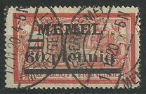 [French Postage Stamps Overprinted "MEMEL" and Surcharged, Typ B6]