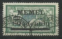 [French Postage Stamps Overprinted "MEMEL" and Surcharged, Typ B7]