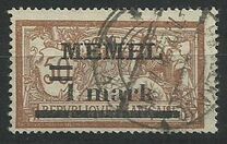 [French Postage Stamps Overprinted "MEMEL" and Surcharged, Typ B8]
