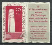 [En memoria de las víctimas del campo de concentración de Sachsenhausen. , tipo PK]