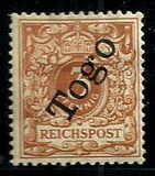 [German Empire Postage Stamps Overprinted "Togo", type A]