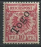 [German Empire Postage Stamps Overprinted "Togo", type A4]