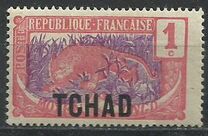 [Middle Congo Types Overprinted "TCHAD", Tip A]