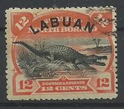 [North Borneo Stamps Overprinted "LABUAN", type J6]