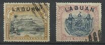 [Not Issued North Borneo Stamps Overprinted "LABUAN" - Inscription Corrected from "POSTAL REVENUE" to "POSTAGE REVENUE", type O]