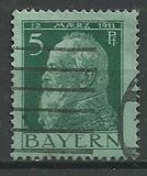 [The 90th Anniversary of the Birth of Prince Luitpold - Type I: Small 9 and no Foot on 1 in "1911". Type II: Large 9 and Foot on 1 in "1911", 类型 F2]