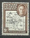 [King George VI - Map of Falkland Islands, tegund A14]