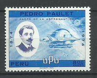 [Airmail - The 100th Anniversary of U.P.U. and the 100th Anniversary of the Birth of Pedro E. Paulet, Aviation Scientist, 1874-1945, tegund YG]