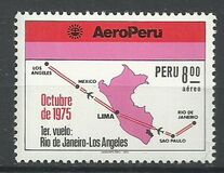 [Airmail - The 1st "Aero Peru" Flight, Rio de Janeiro-Lima-Los Angeles, 类型 YS]