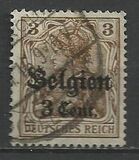 [German Empire Postage Stamps Surcharged "F and Cent" & Overprinted "Belgien", סוג B1]