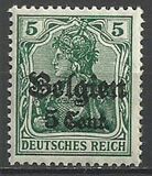 [German Empire Postage Stamps Surcharged "F and Cent" & Overprinted "Belgien", סוג B2]