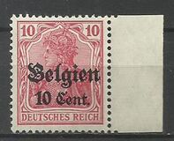 [German Empire Postage Stamps Surcharged "F and Cent" & Overprinted "Belgien", סוג B4]